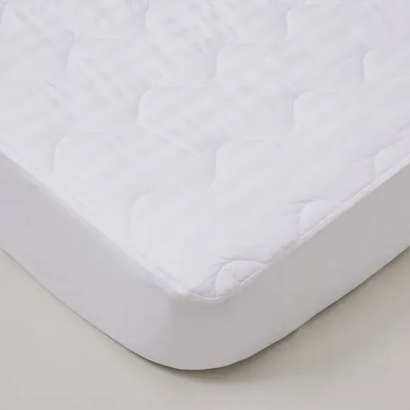 Luxury Cotton Mattress Protector - White alternate view