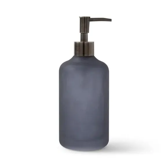 Small Soap Dispenser - Blue, Glass by Dunelm, image 2