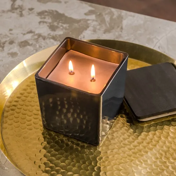 Square Multi Wick Candle - Black Glass alternate view