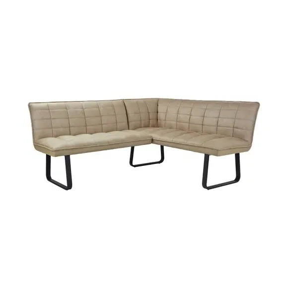 Corner Bench Set - Cream, Faux Leather alternate view