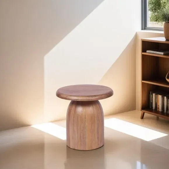 Maddox Side Table - Light Wood, Mango Wood product