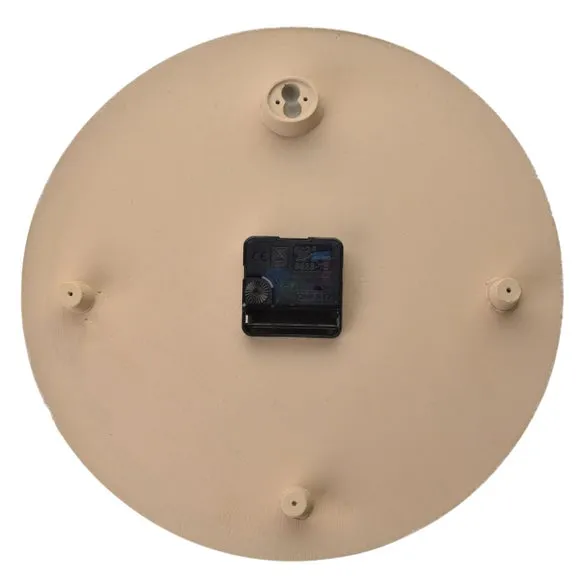 Round Wall Clock with Baton Markings - Stone, Resin by Dunelm, image 3