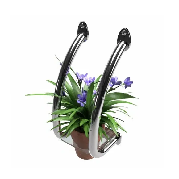 Plant Pot Holder Grab Rail - Silver alternate view