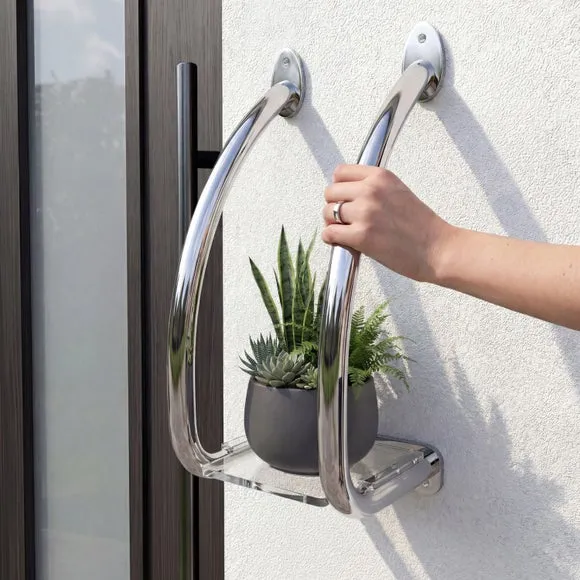 Plant Pot Holder Grab Rail - Silver product