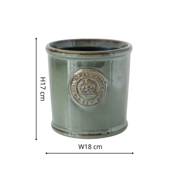 Kew Reactive Glaze Plant Pot - Sage Green, Ceramic alternate view
