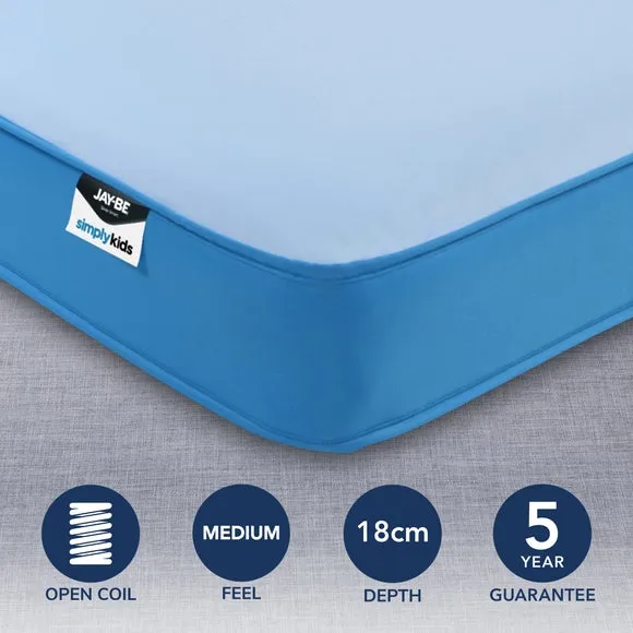 JayBe Simply Kids Open Coil Mattress Waterproof Medium - Light Blue product
