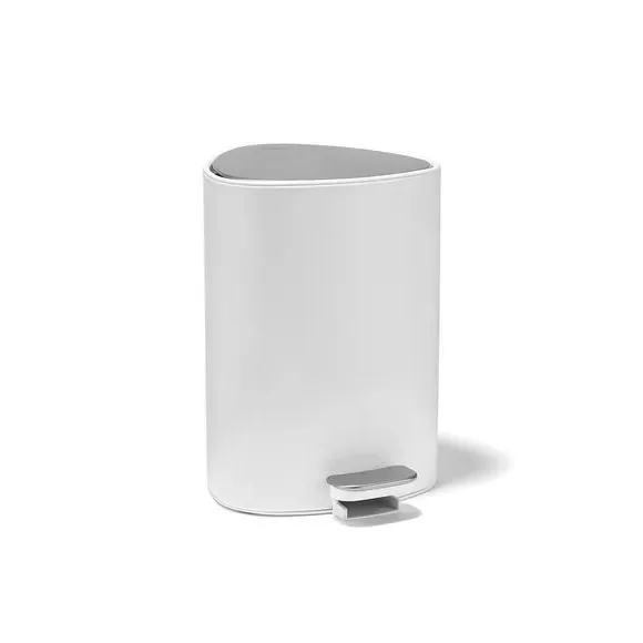 EasyStore 5L Bathroom Bin - White, Steel product