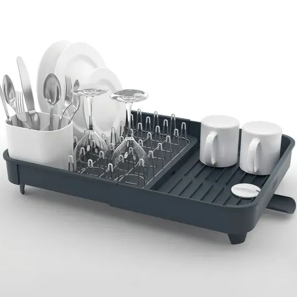 Joseph Joseph Expandable Dish Rack with Cutlery Drainer - Grey