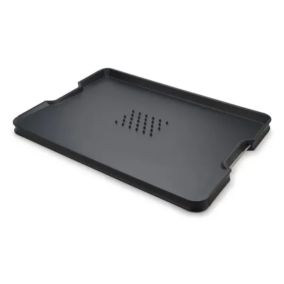 Joseph Joseph Large Cut and Carve Chopping Board - Black alternate view