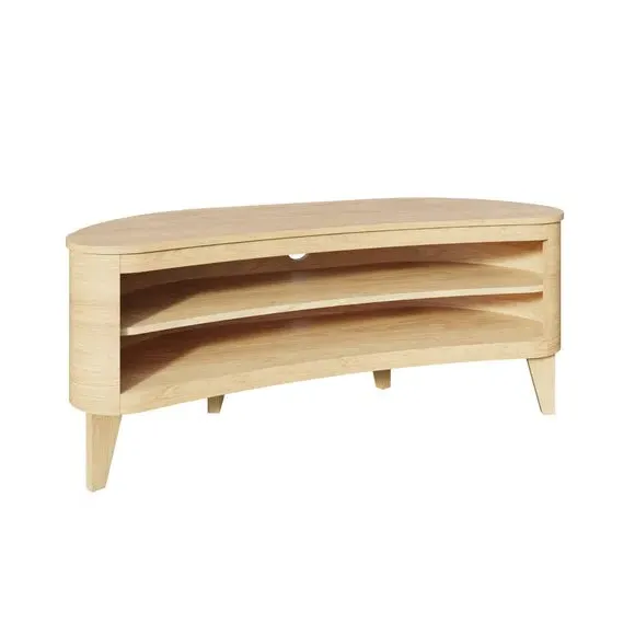 San Francisco Corner TV Stand for 60" TVs - Oak alternate view