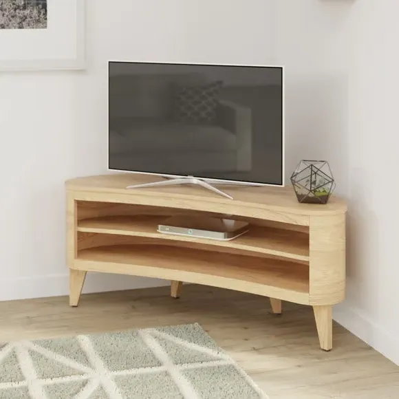San Francisco Corner TV Stand for 60" TVs - Oak product