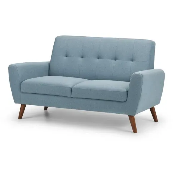 2-Seater Sofa with Deep Seat - Blue, Linen alternate view