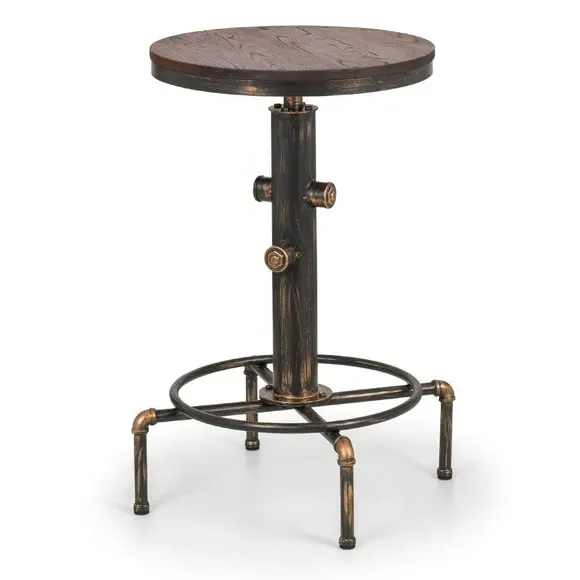 4-Seater Round Bar Table - Copper, Metal alternate view