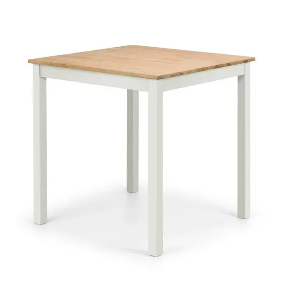 4-Seater Square Dining Table - Ivory, Oak alternate view