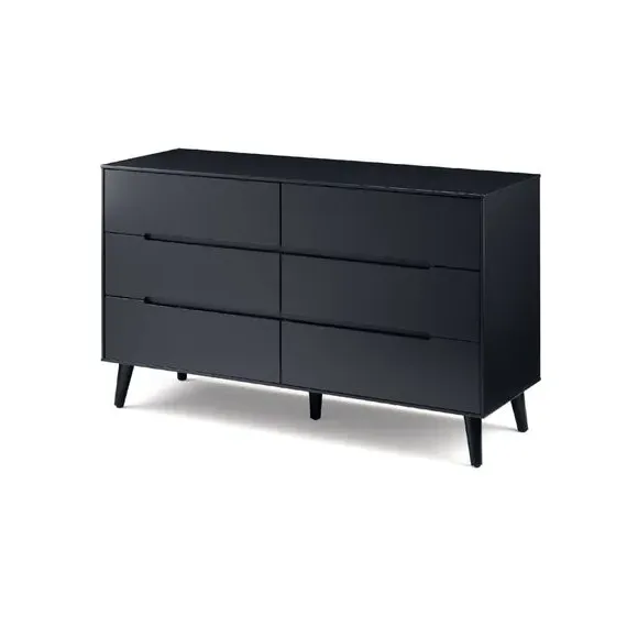 6-Drawer Wide Chest - Anthracite, Oak alternate view