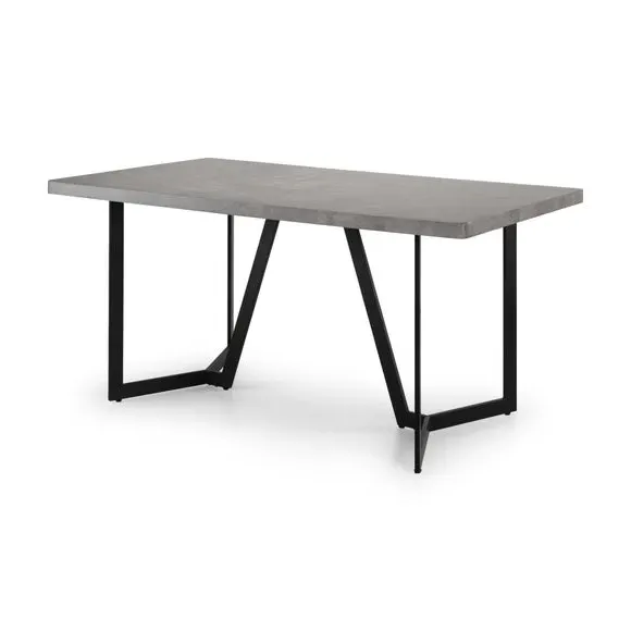 6-Seater Dining Table - Grey, Concrete Effect alternate view