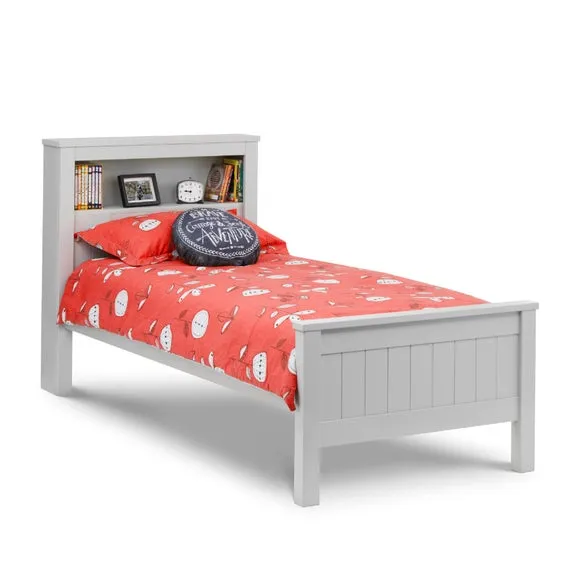 Maine Bookcase Single Bed Frame - Grey alternate view