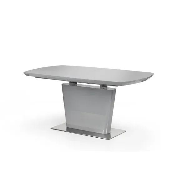 Extendable Dining Table - Grey, High Gloss alternate view