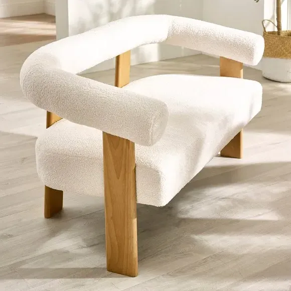 Freya 2-Seater Sofa - Cream, Boucle alternate view