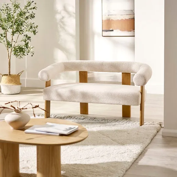 Freya 2-Seater Sofa - Cream, Boucle product