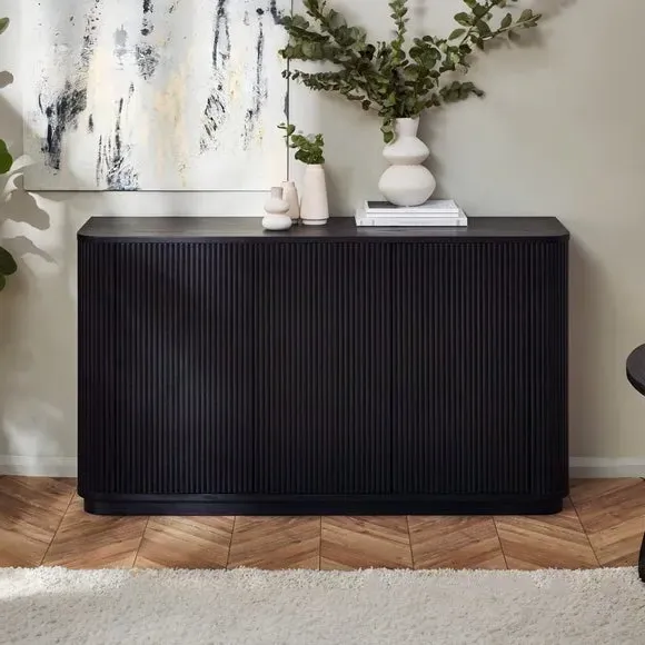 Louis Wide Sideboard with Push-Touch Doors - Black product