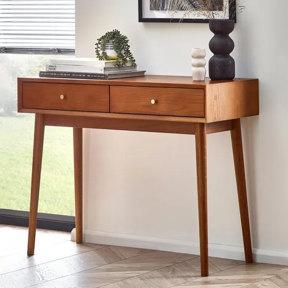 Lowry Desk with Drawers - Ash Wood Veneer
