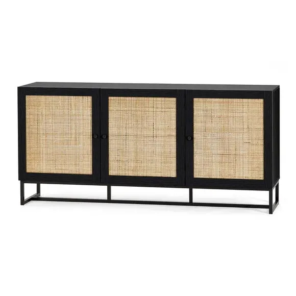 Padstow Extra Wide Sideboard - Black alternate view