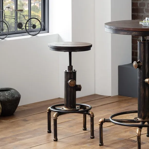 Rockport Pipework Adjustable Height Bar Stool - Mocha product
