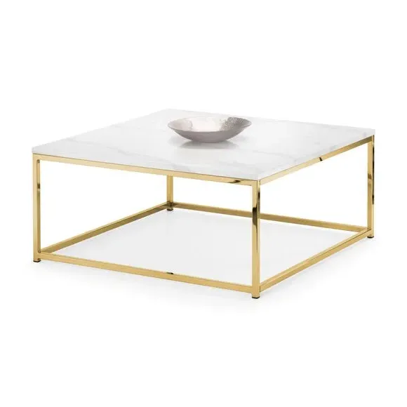 Scala Coffee Table - Gold, Marble Effect alternate view