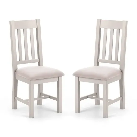 Richmond Set of 2 Dining Chairs - Grey, Oak alternate view