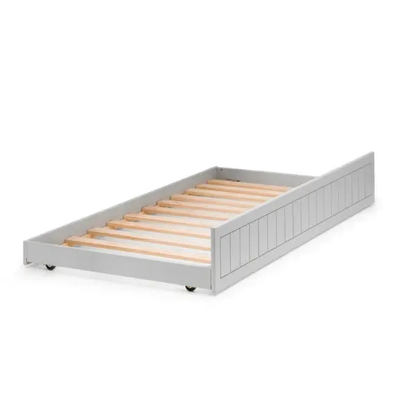 Single Trundle Bed with Storage - Grey, Lacquer alternate view