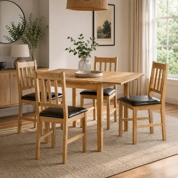 Coxmoor Square Extendable Dining Table - Oak, Solid Oak alternate view