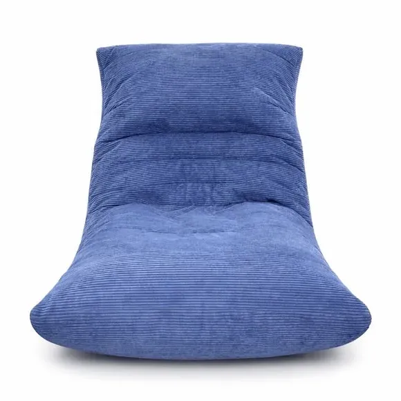 Corduroy Bean Bag Lounger Chair - Blue alternate view