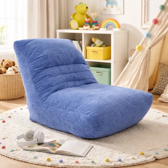 Corduroy Bean Bag Lounger Chair - Blue product