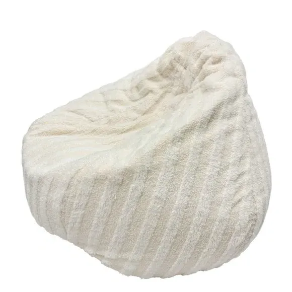 Striped Slouchy Bean Bag - Cream, Polyester alternate view