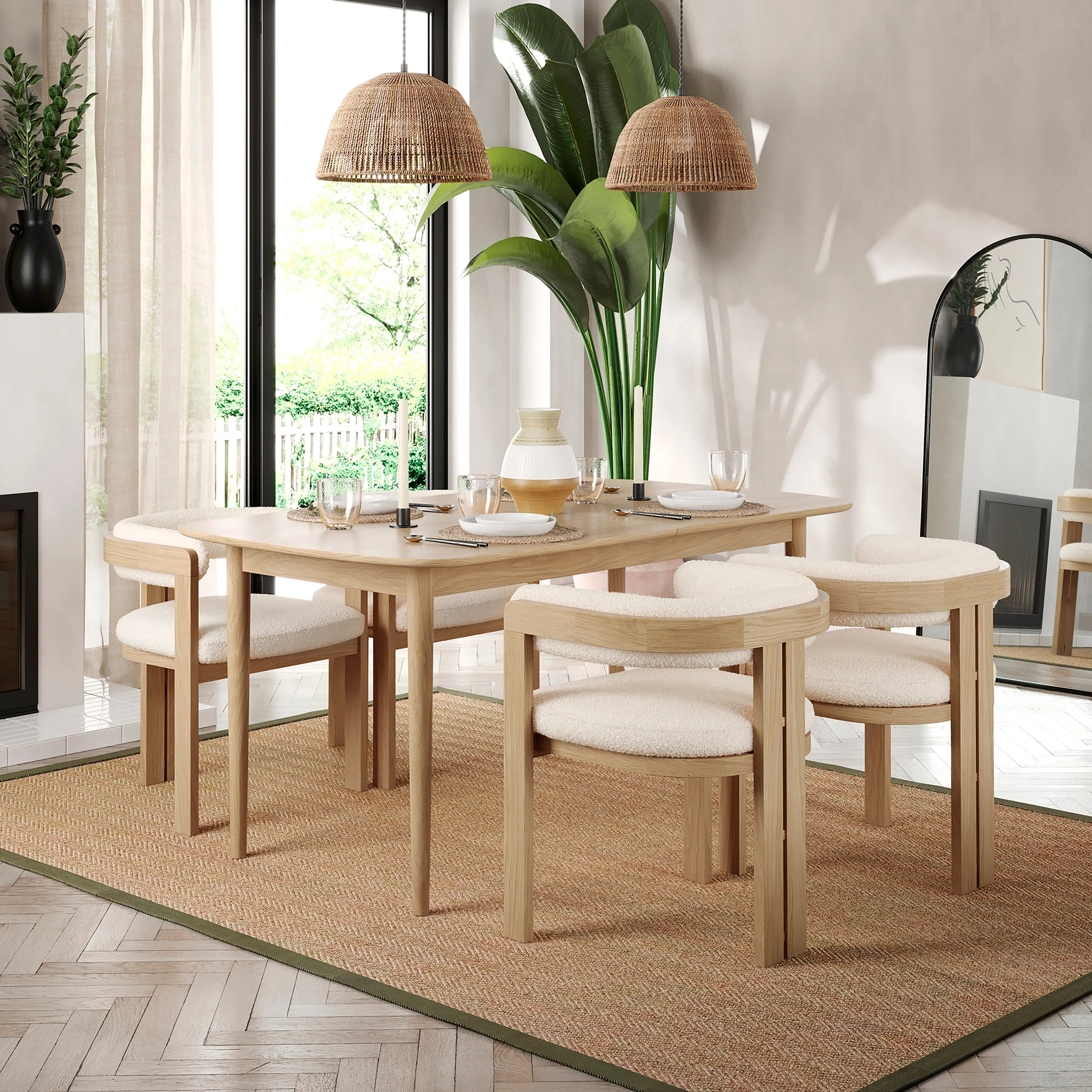 karla-6-seater-rectangular-extendable-dining-table-light-brown image