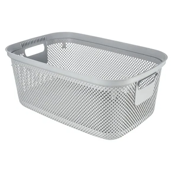 30L Laundry Basket and 58L Laundry Hamper Set - Grey, Polypropylene alternate view