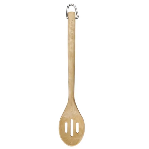KitchenAid Birchwood Slotted Spoon - Beech Brown