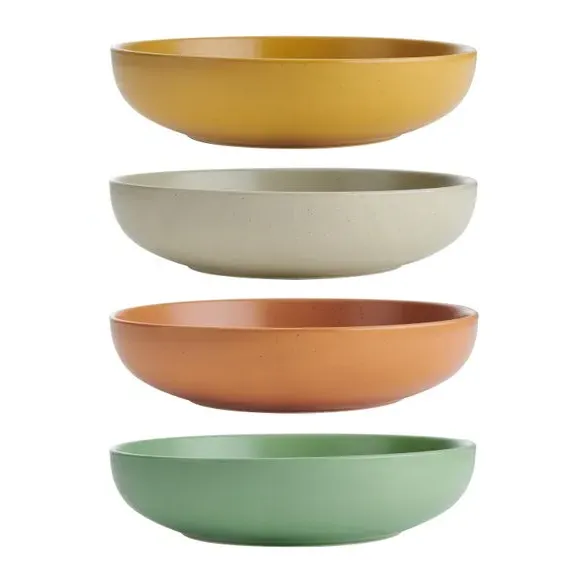Idilica Set of 4 Stoneware Coupe Bowl Set - Multicolor product