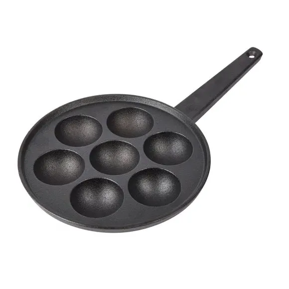 KitchenCraft 7-Mould Pancake Pan - Black, Cast Iron product