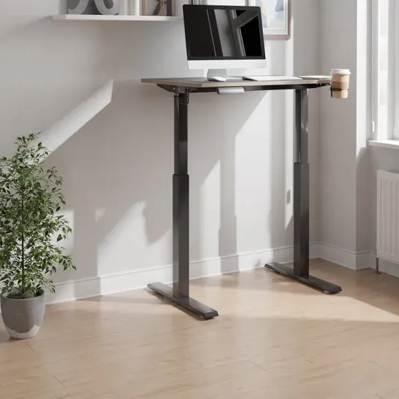 Gino Compact Height Adjustable Desk - Black alternate view