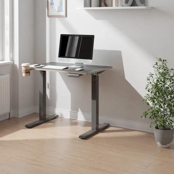 Gino Compact Height Adjustable Desk - Black product
