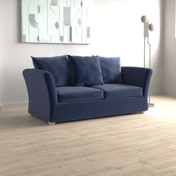 2-Seater Sofa Bed with Storage - Midnight, Velvet alternate view