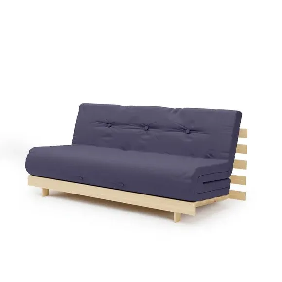 Mito 2-Seater Double Futon - Navy, Pine by Dunelm, image 3