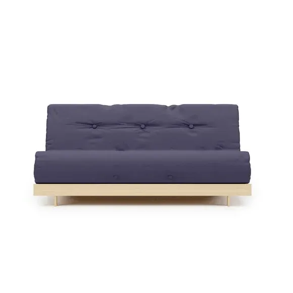 Mito 2-Seater Double Futon - Navy, Pine by Dunelm, image 4