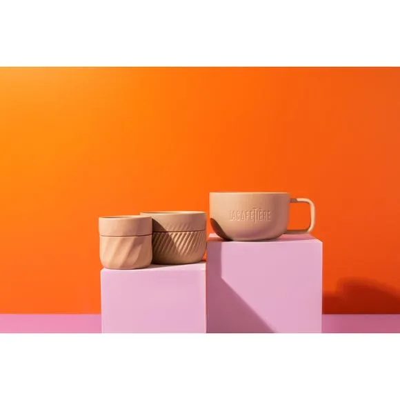 La Cafetiere 3-Piece Mug Set - Cream, Glazed Porcelain product