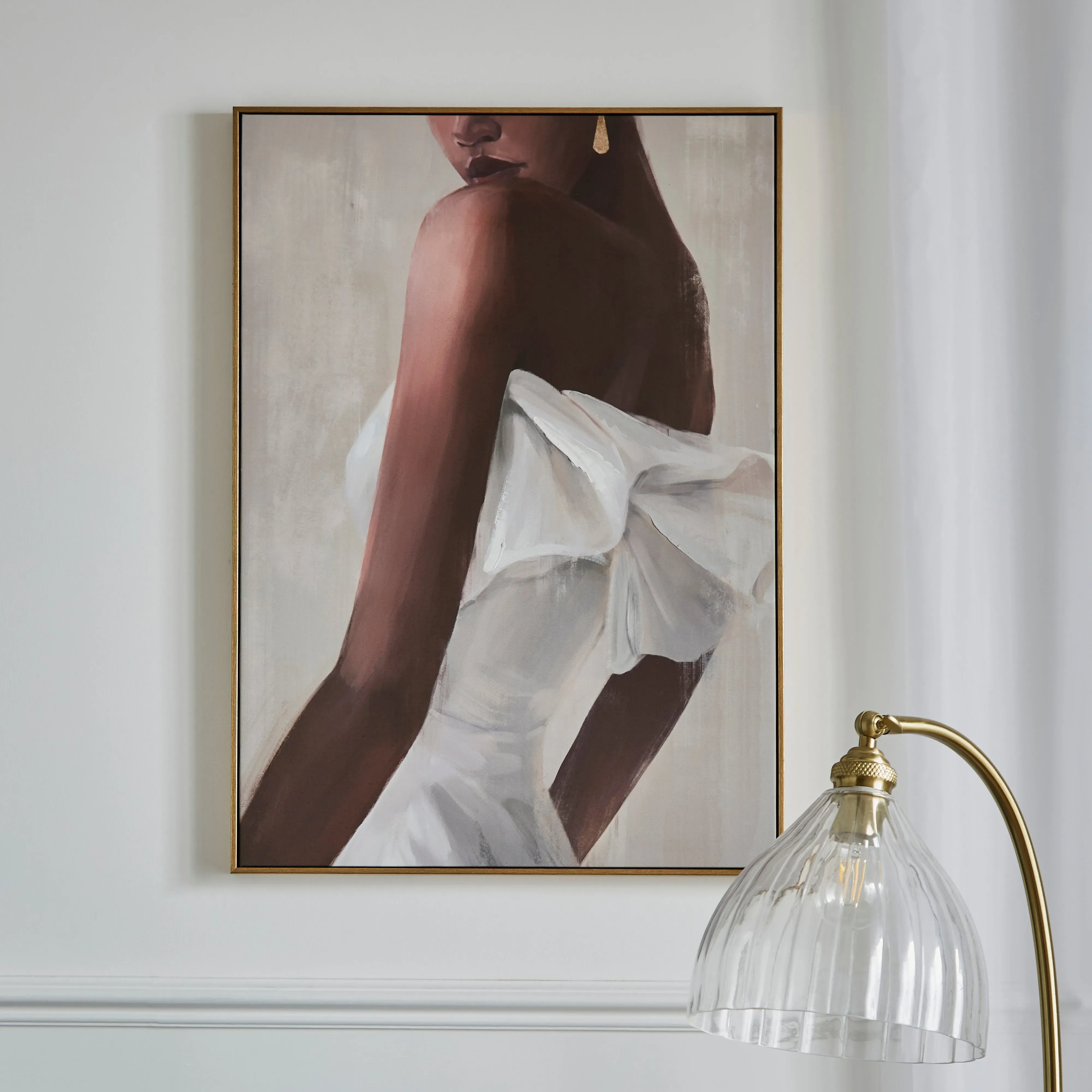 lady-in-white-dress-capped-canvas-50x70cm-multicoloured image