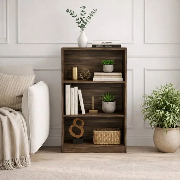 Cambridge 3-Tier Bookcase - Walnut Effect alternate view