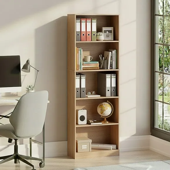 Cambridge 5-Tier Extra Large Bookcase - Light Oak Effect product