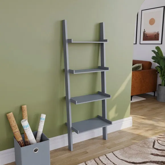 York 4-Tier Ladder Bookcase - Grey alternate view
